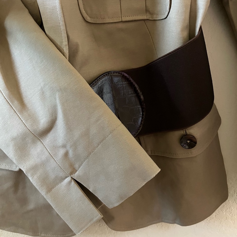 Worthington Women’s Jacket | Size M | Heritage Khaki | Belted | New With Tags - Picture 6 of 16
